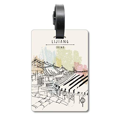 Étiquette valise Lijiang China identifier facilement sac voyage