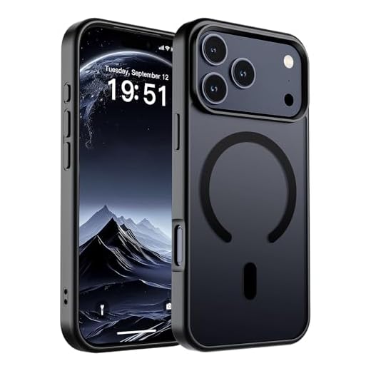 SUPFINE Magnetic for iPhone 17 Pro Case (Compatible with MagSafe)(Military Grade Drop Protection) Translucent Matte Shockproof with Anti-Fingerprint Phone Cover 2025,Black