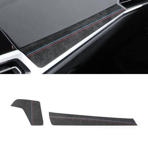 BETTERHUMZ Auto Zentralinstrument Armaturenbrett Abdeckung Trim Kompatibel mit BMW G20 G28 G42 G23 3 4 Serie 318i 320i 330i M340i 2020-2023 Auto Innenraum Zubehör (aus Alcantara Stil A)