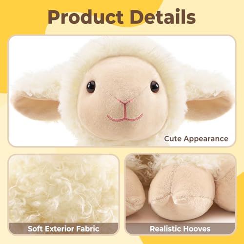 Image of Ditucu Lamb Stuffed Animal 8 inch Cute Realistic Sheep Plush Toys Ultra Soft Plushies Gifts for Kids