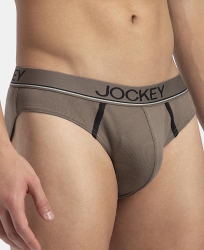Image of Jockey 8044 Men's Super Combed Cotton Rib Solid Brief with Ultrasoft Waistband