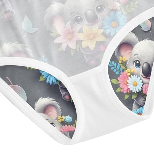 Toddlers Underwear Floral 2t Cotton Panties Little Girl Stylish Kids Briefs Undies Cute Cartoon Koalas Colorful Floral 5