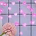 Valentine Day Decorations 13 ft 40 LEDs Pink Heart Shaped Twinkle Fairy String Lights Battery Operated for Kids Bedroom Wedding Indoor Outdoor Party Valentine's Day Mother's Day Decor(Pink)