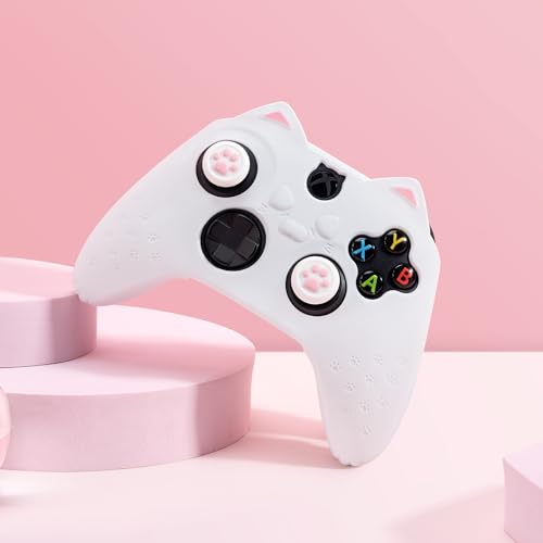 GeekShare Cat Paw Controller Skin Grips Set Capa protetora de silicone antiderrapante compatível com