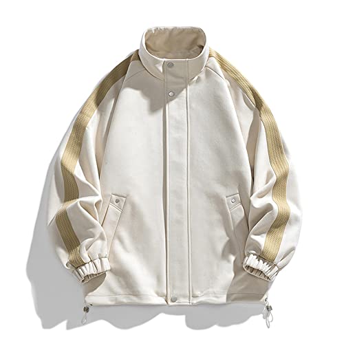 Veste bomber surdimensionnée homme fini les blousons trop serrés style vintage beige XL zippé
