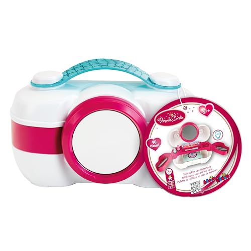 Theo Klein Frisierkoffer und Nagelstudio I Mit vielen Beauty-Accessoires für Hände und Haare I Spielzeug für Kinder ab 3 Jahren