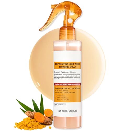 Pure Skin Peel Shot - Peel Shot Kojic Acid Turmeric Spray - Gesichtsspray Körperpeeling mit Kojisäure und Kurkuma - Körperpflegelotion die Haut Weich & Geschmeidig Entfernt Abgestorbene Hautzellen