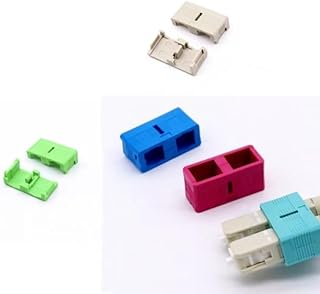 Clip dúplex SC for Conector de Fibra óptica, 50 Uds., SCAPC SM MM, Azul, Gris, Verde Agua, sección FTTH, Kit de Cable de conexión (Color : Blue for SM)