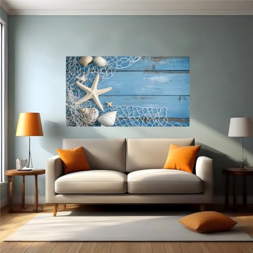 Vinilo decorativo para tapar imperfecciones de pared con motivos de conchas marinas 2