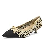 leopard shoes uk Design : bout pointu classique et design à lanières, combiné avec un nœud, élégant et confortable.