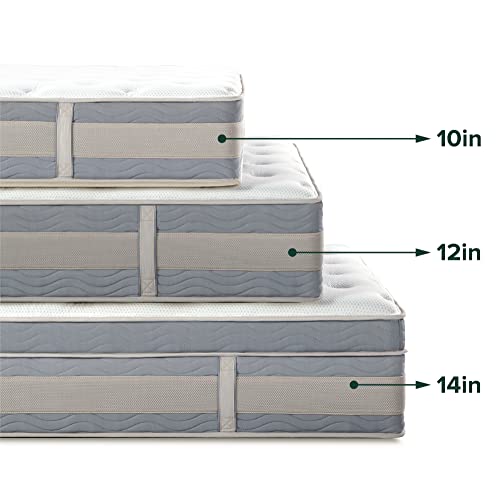 Zinus 14 Inch Green Tea Cooling Gel Memory Foam Hybrid Mattress / Pocket Innersprings for Motion Isolation, Queen - Image 2