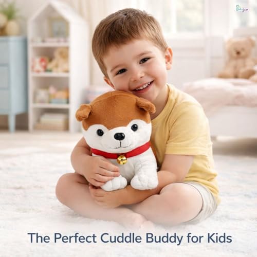Image of Cute Huskey Dog Soft Toy 25 CM Brown