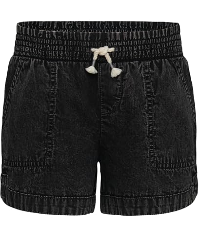 Image of Roxy Girls' Soleil Elastic Waist Shorts, Drawstring Closure, Soft & Comfortable Fit