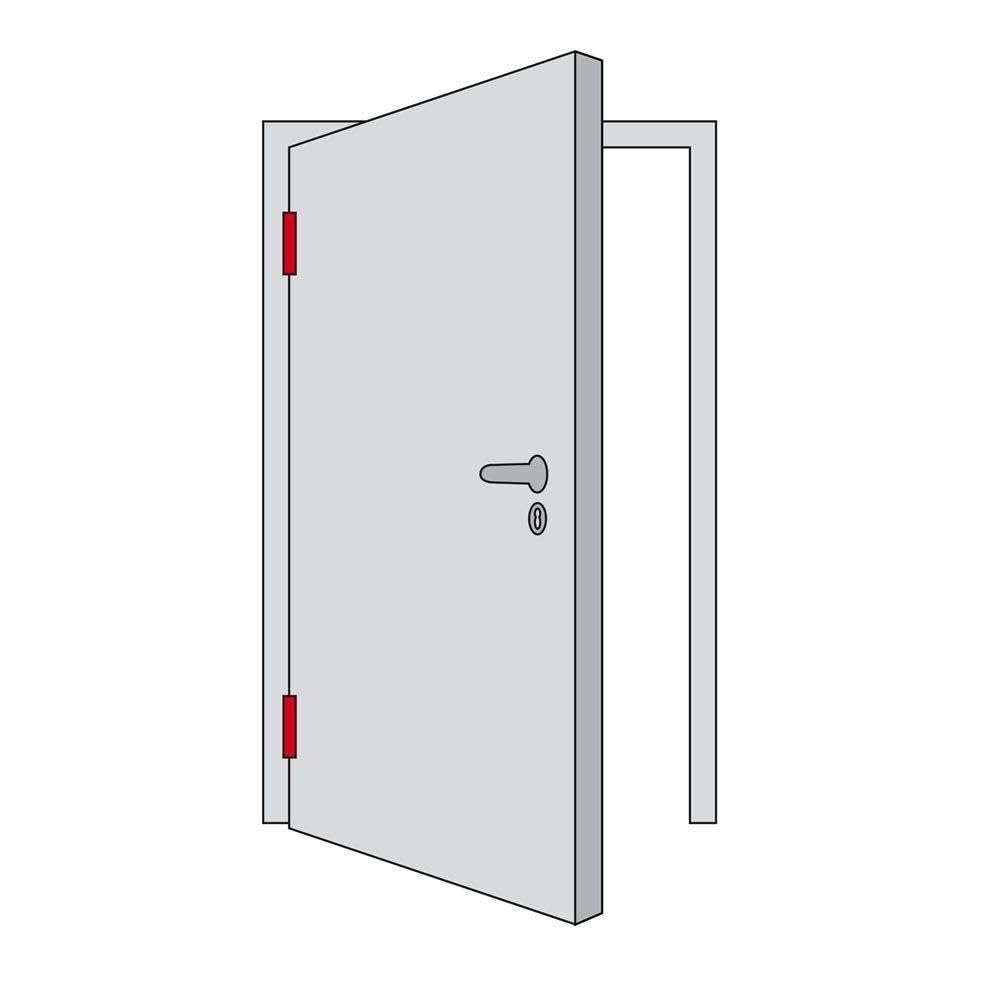 ABUS Ferme-Porte 2603 pour Portes Intérieures - sans Perçage, Argenté | Anse inox, enrobage plastique, double verrouillage automatique - niveau de sécurité ABUS 6, 298 g