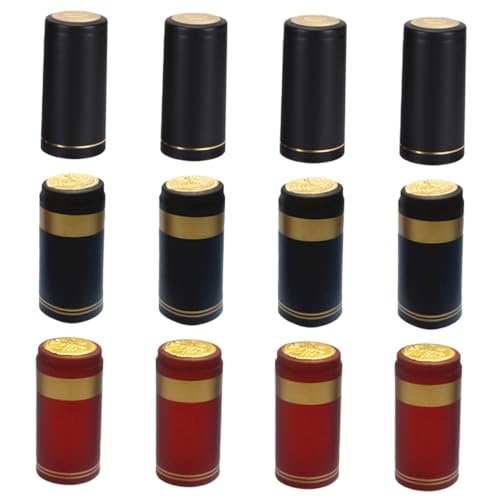 DECHOUS Wine Heat Shrink 75pcs Heat Shrink Capsules for Wine Bottles for Home Brew and Bars