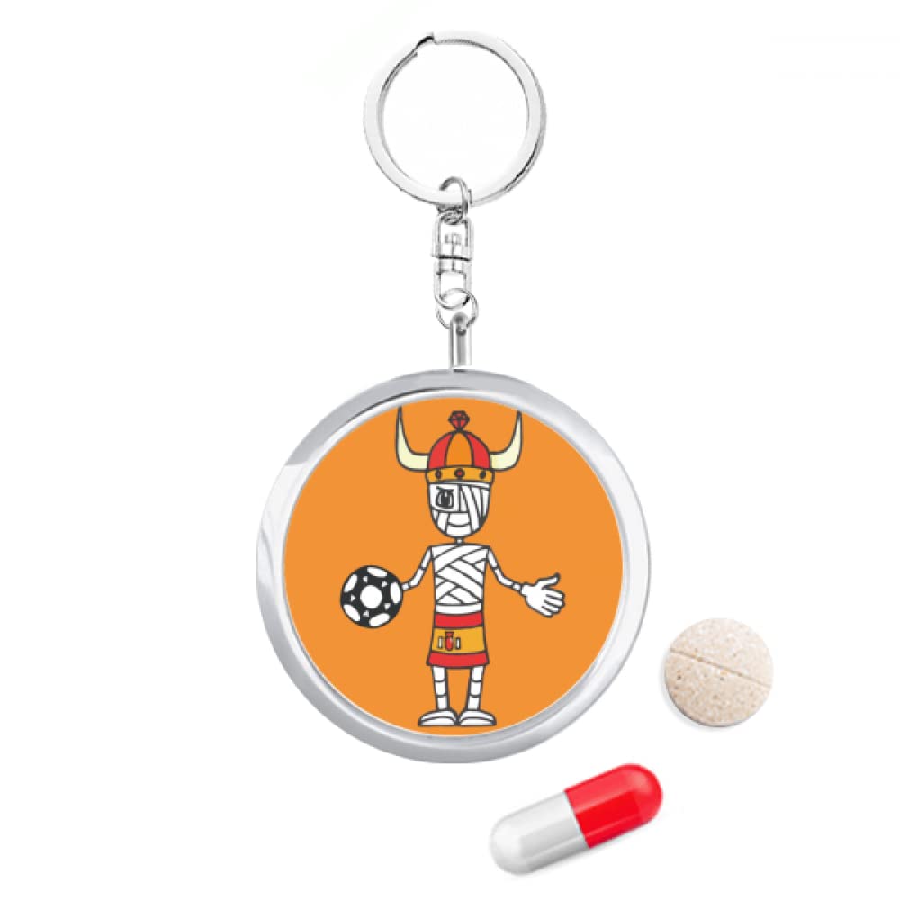 un brand spanish bullfighter soccer cartoon pill case portable container for purse