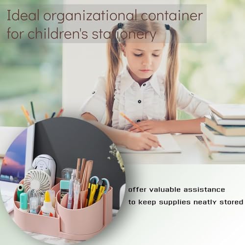 Image of PAXCOO Makeup Organizer for Vanity - Cosmetics Organizer for Girls, Makeup Brush Holder 360 Rotating for Bathroom, countertop, Desk Storage Container, Cosmetic Display Cases. (Pink)