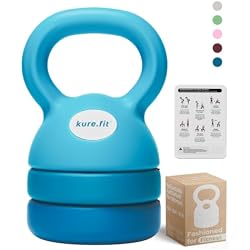 Adjustable Kettlebell for Women | 5LB, 8LB, 12LB | Home Strength Training | Kettlebell for women at home, with an illustrated exercise guide for beginner-friendly full-body strength training workouts.