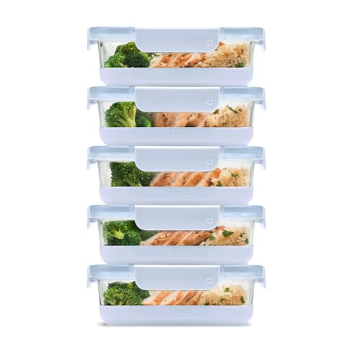 Ello Duraglass 3.4 Cup Meal Prep Sets 10Pc, 5 Pack