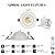 LTpro Waterproof Shower Light, 4 Inch Recessed Lighting Gimbal LED, Adjustable Eyeball Downlight, 5CCT 2700K-5000K Dimmable, IC Rated with J-Box, 12W, 6 Pack