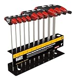 Hex Key Kit with Stand, Ball End T-Handle, 6-Inch SAE, 10-Piece Klein Tools JTH610EB