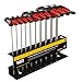 Klein Tools JTH610EB Ball End T-Handle Hex Key Set, SAE Inch Sizes Allen Wrench Set with 6-Inch Blades, Stand Included, 10-Piece