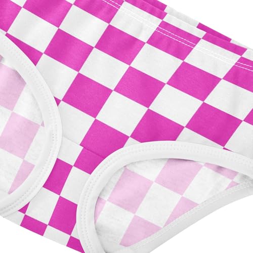 Pink and White Buffalo Checkered Toddler Girls's Underwear 2T4