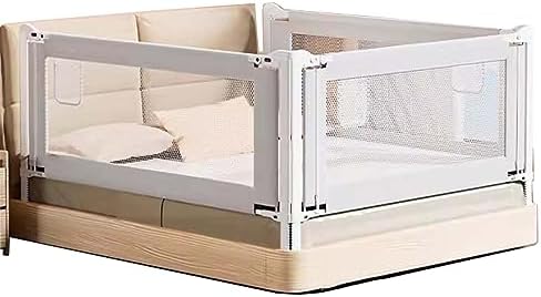 YSUEFIJO Bed Rails for Toddlers, Extra Long Bedrail Guard, Swing Down Bed Guard, Infants Height Adjustment Guardrail, with Double Safety Child Lock, for Full Queen King Size