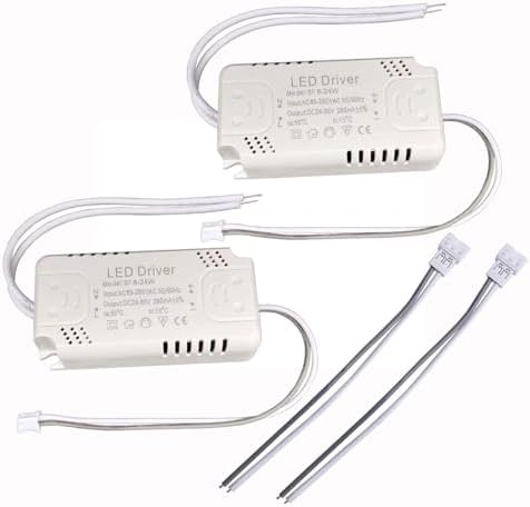 LED Driver 8-24W for Single Color Ceiling Strip Spot Light Module Panel, Replacement LED Power Supply Starter Transformer Adapter, Input AC85-265V Output DC24-85V