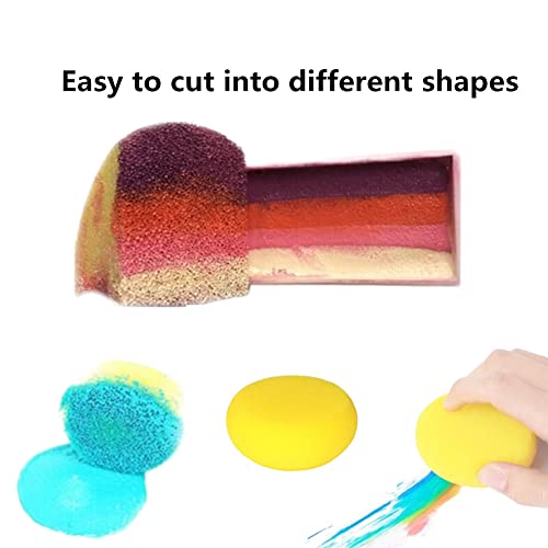 12Pcs Craft Round Paint Sponges, 3Inch Yellow Watercolors Synthetic Painting Foam Sponges, Pottery Clay Sponges For Ceramics Face Painting Art Crafts #TOP3