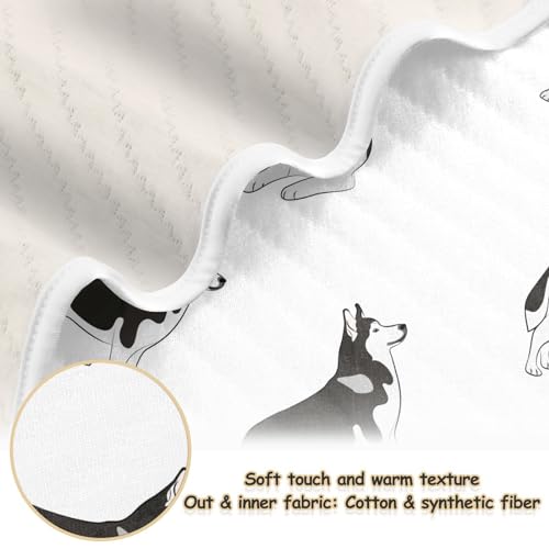 30"X40" Baby Cotton Blanket Husky Dog White Nursery Blankets for Infants Receiving Blanket Swaddle Blanket2