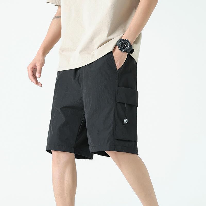 USTZFTBCL Men's Summer Thin Casual Sports Mid-Length Beach Pants