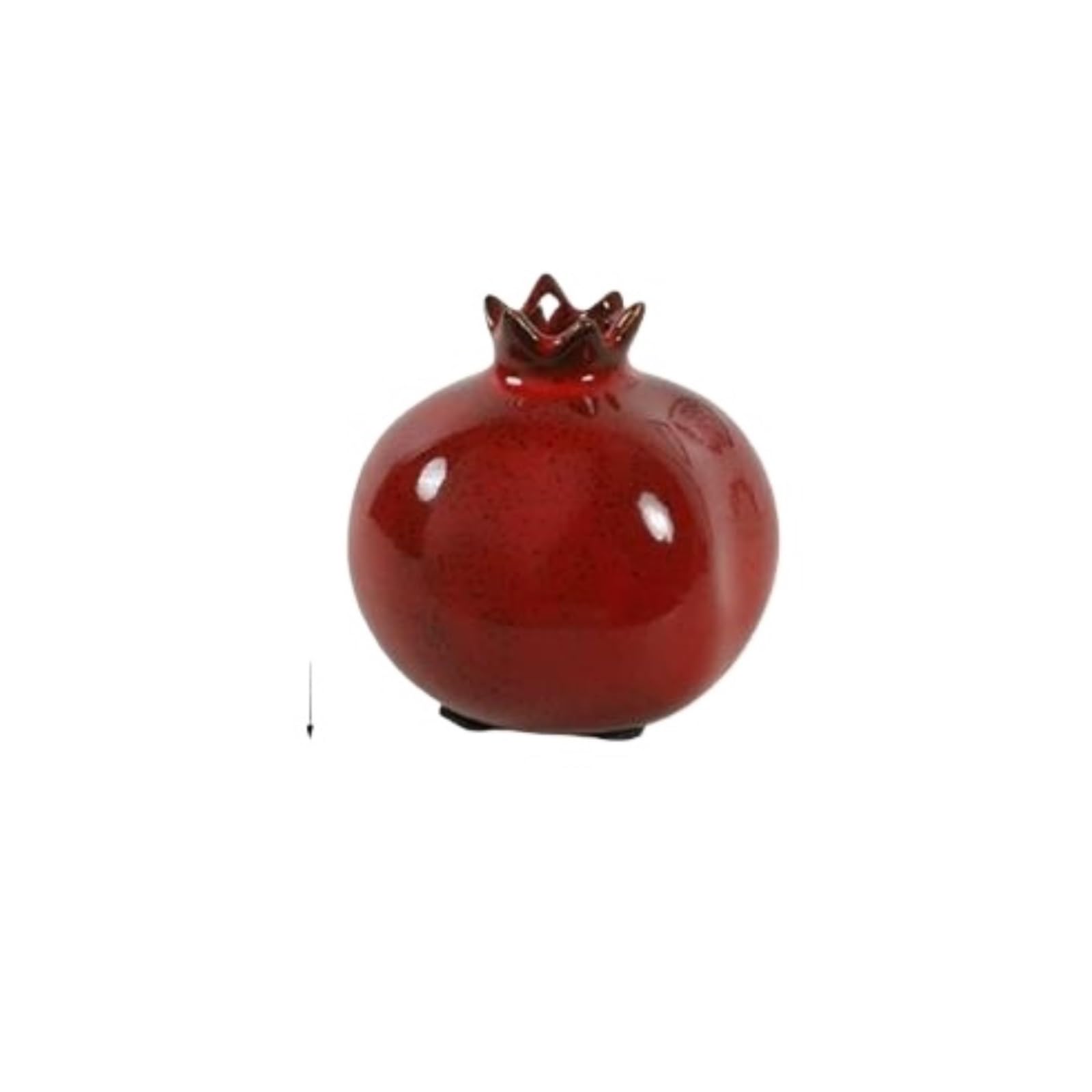 Flower Holder Classic Vase Fruit Shaped Ceramic Desktop Decorations For Centerpiece(Dark red)