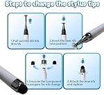 HAIOLORPRO 12PCS Stylus stylos pour écrans tactiles, 2-in-1 Stylo écran tactile, Stylus stylo pour ipad Android iPhone Comprimés Tous les appareils universels à écran tactile - haute sensibilité et précision