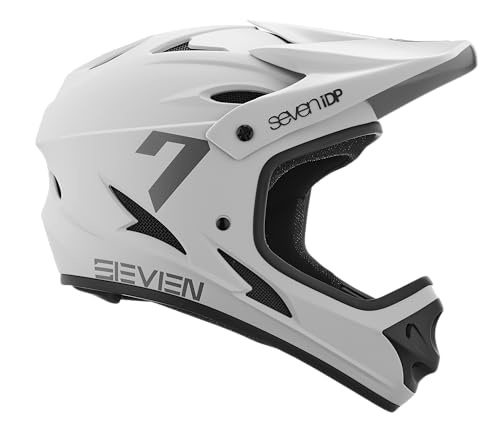 7 iDP M1 MTB Mountain Bike Full Face Lightweight Vented Bicycle Helmet (Matte Grey, L)