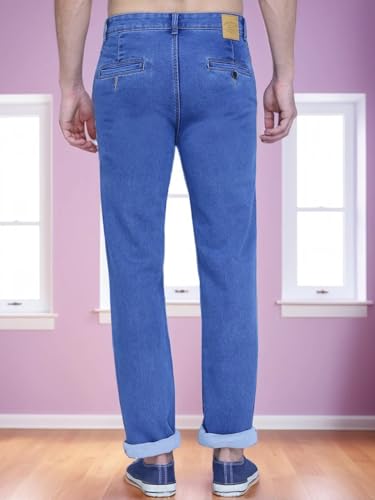 Image of Mid Waist Heavy Weight Stretchable Denim Material Front Cross Pocket Comfort Fit Jeans Pant for Men