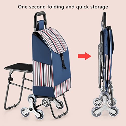 Z-SEAT Einkaufstasche Treppensteigen Trolley Mode Klapp-Einkaufstrolley Haushaltssitz Shopping Trolley Lebensmittel… – Bild 3