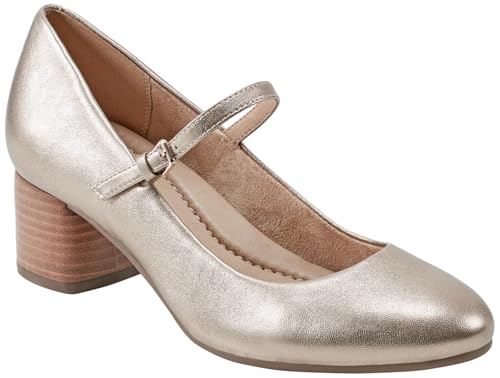 Earth Footwear, Rumer Mary Jane Block Heel Dress Pumps, Bronze 750, 7 M