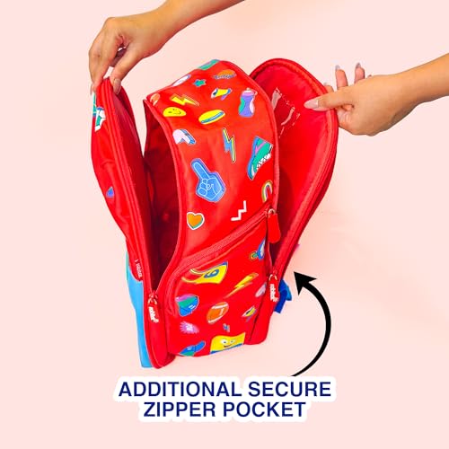 Image of rabitat Smash School Bag - 22Litres | Durable Backpack for Kids (4+ Years) | Comfortable Cushioned Back Support | Anti-Sweat Shoulder Straps | Water-Resistant | Bottle Pocket | 2-Year Brand Warranty
