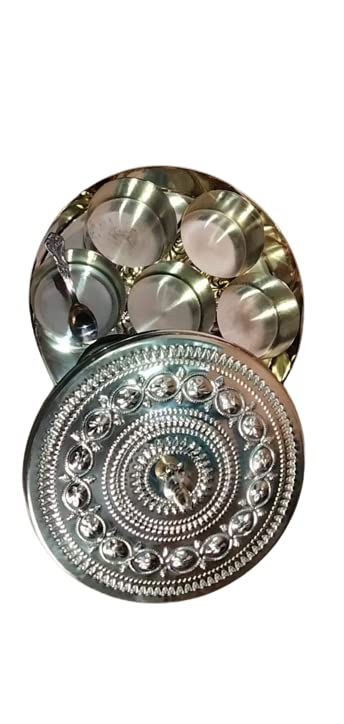 Pure Brass Finish Embossed Polish Spices Box