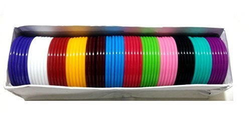 GOELX Plastic Bangles Thin in Multicolour (2.2) (B075V4TB6J) Amazon Price History, Amazon Price Tracker