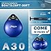OBAKL Pair of Vinyl Boat Buoy Balls, 11.4 x 13.8 Inches Round Boat fenders Ball for Boat Mooring Buoys, Anchor Float Buoy and Mooring Fender(Blue)