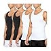 Arjen Kroos Compression Shirts for Men Body Shaper Slimming Tank Top Undershirts Gym Gear Shapewear 4 Pack