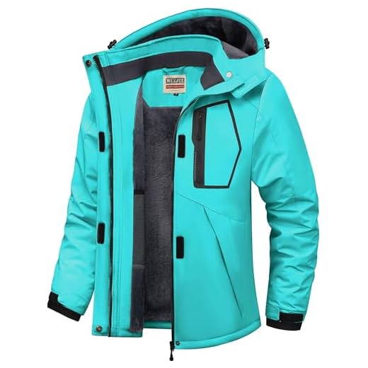 WULFUL Women’s Waterproof Snow Ski Jacket Mountain Windproof Winter Coat with detachable hood