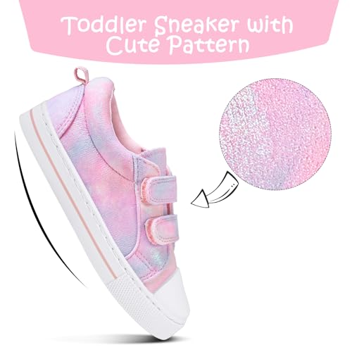 Image of K KomForme Toddler Shoes, Hook & Loop Canvas Sneakers for Boys and Girls | Slip-on, Lightweight, Comfortable