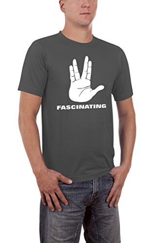 Touchlines Spock Fascinating Slimfit Camiseta, Gris (Darkgrey), S para Hombre