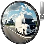 Warmhm Leichter Konvexer Verkehrsspiegel mit Wandhalterung Sicherheits spiegel für Einfahrten Garagen und Supermarkt ecken Diebstahlprävention und Verbesserte Verkehrssicherheit