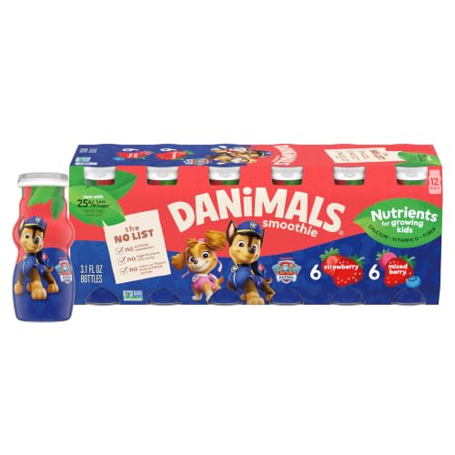 Danimals Strawberry & Mixed Berry Smoothies 12-Ct