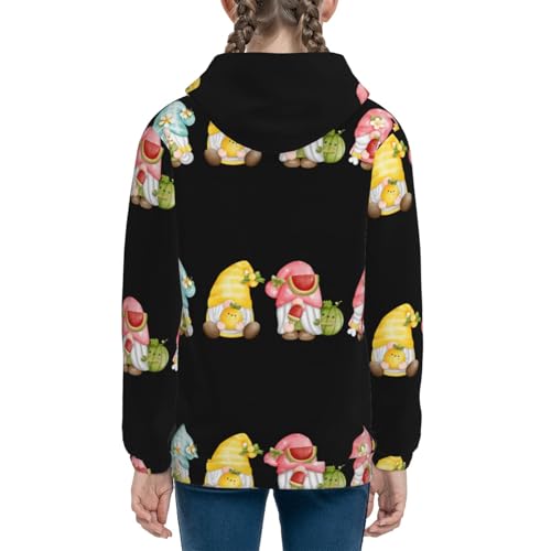 Hello Summer Gnome Kids Pullover Hoodies Boys Sweatshirts Girls Athletic Clothes with Pocket4