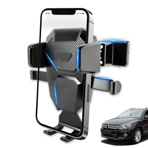 Handyhalterung für VW Tiguan 2010-2019 - Handy Halterung für VW Tiguan, Auto-Handyhalterung für Volkswagen Golf Sportsvan (16-21), Car Phone Holder, Smartphone Halterung mit 360° Nutzung, Auto Zubehör